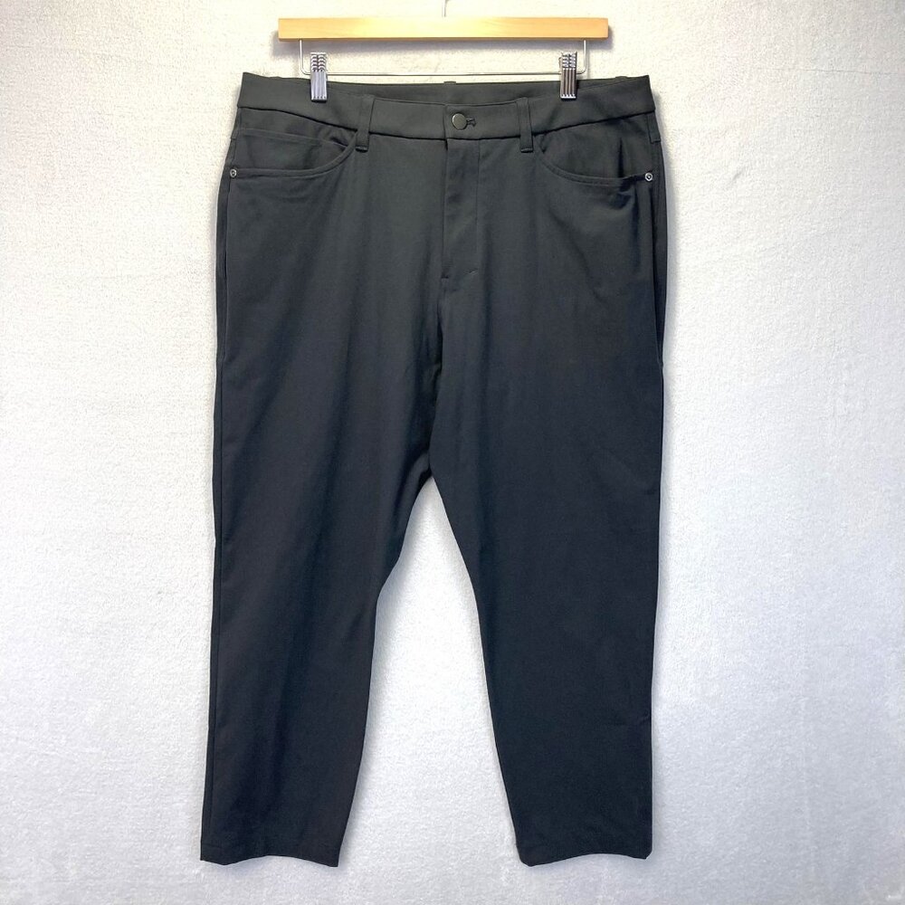 Lululemon Pants Mens‎ 34x26 *Hemmed Short* Gray 5 Pocket Stretch Casual Utility